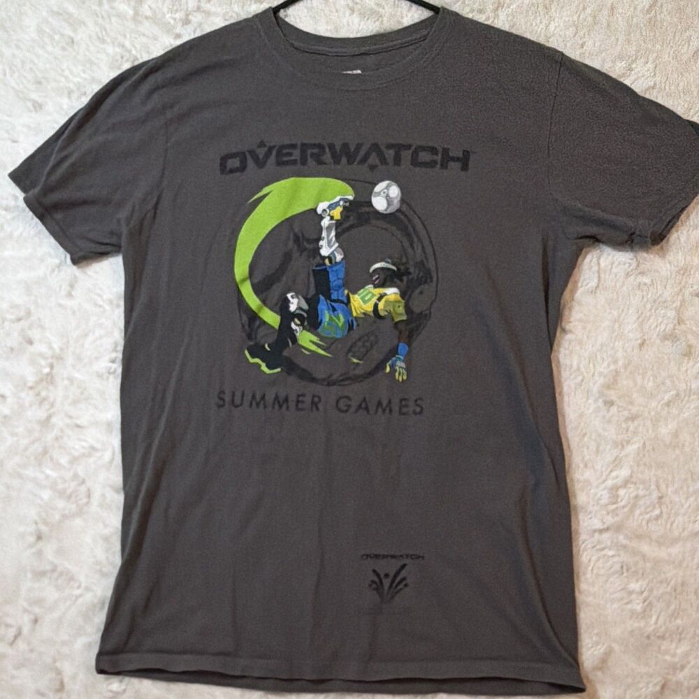 Blizzard Overwatch Lucio Summer Games Gray Graphic T-Shirt Men’s Medium